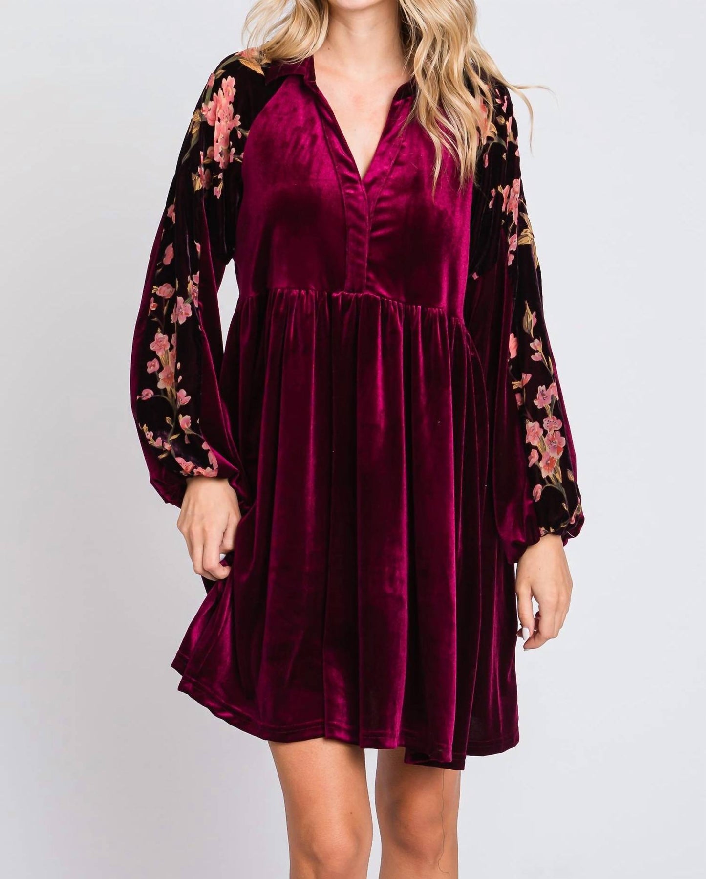 Umgee - Alice V-neck Mini Dress