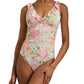 Ralph Lauren - SUMMER FLORAL PRINT RUFFLE SURPLICE ONE PIECE SWIMSUIT