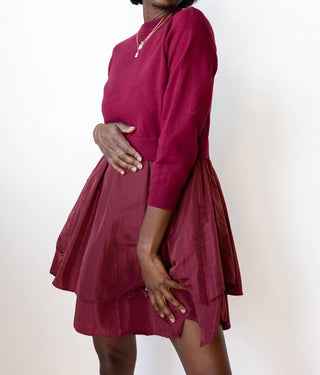 Baevely By Wellmade - Mary 3/4 Sleeve Mini Sweater Dress