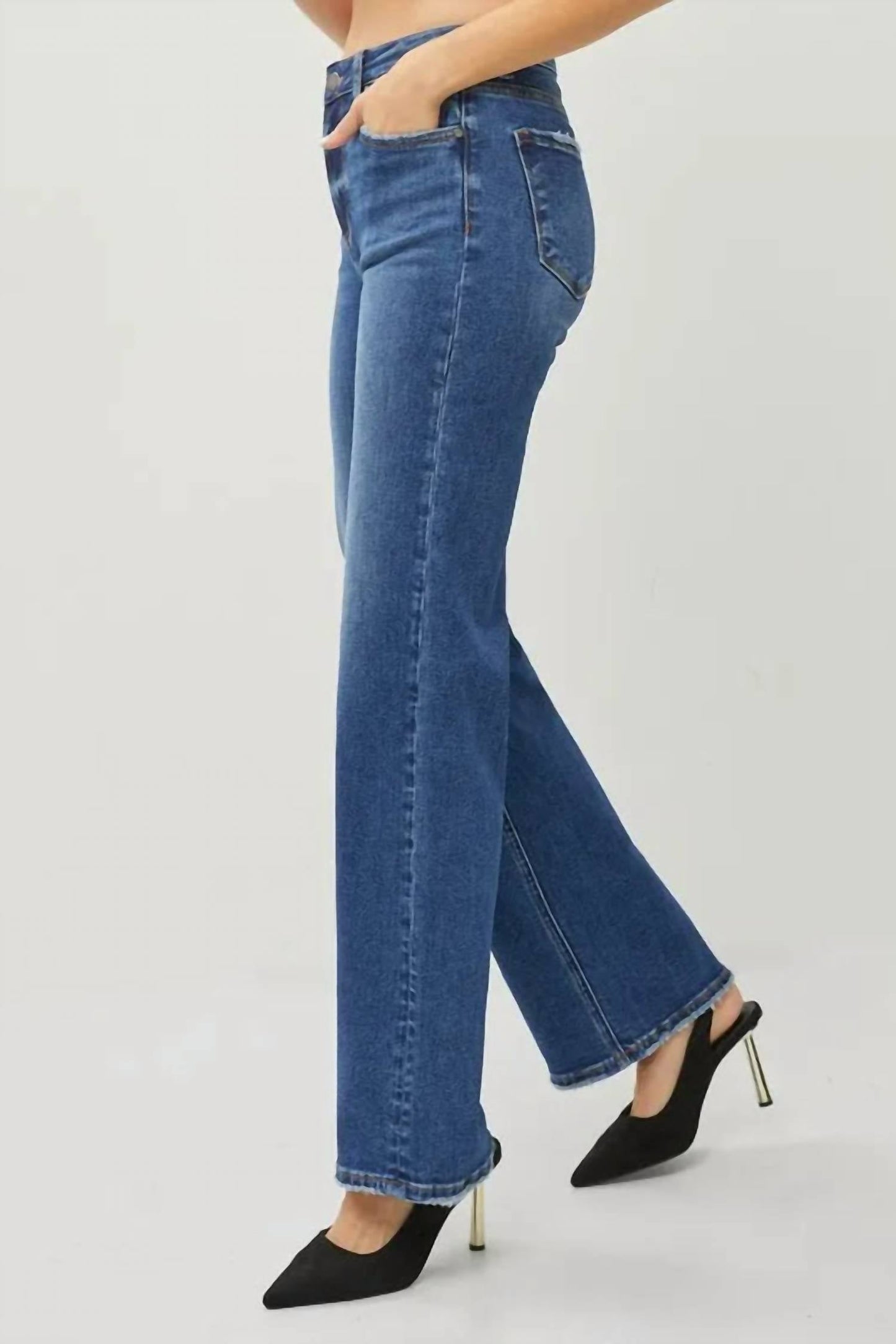 Trendsi - Women's Risen High Rise Straight Jeans