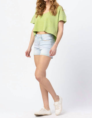 Judy Blue - Rainbow Thread Jean Shorts