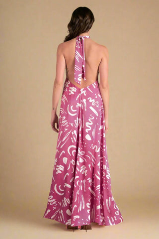 Elan - Silky Halter Maxi Dress