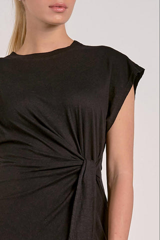 Elan - Short Sleeve Side Tie Dress