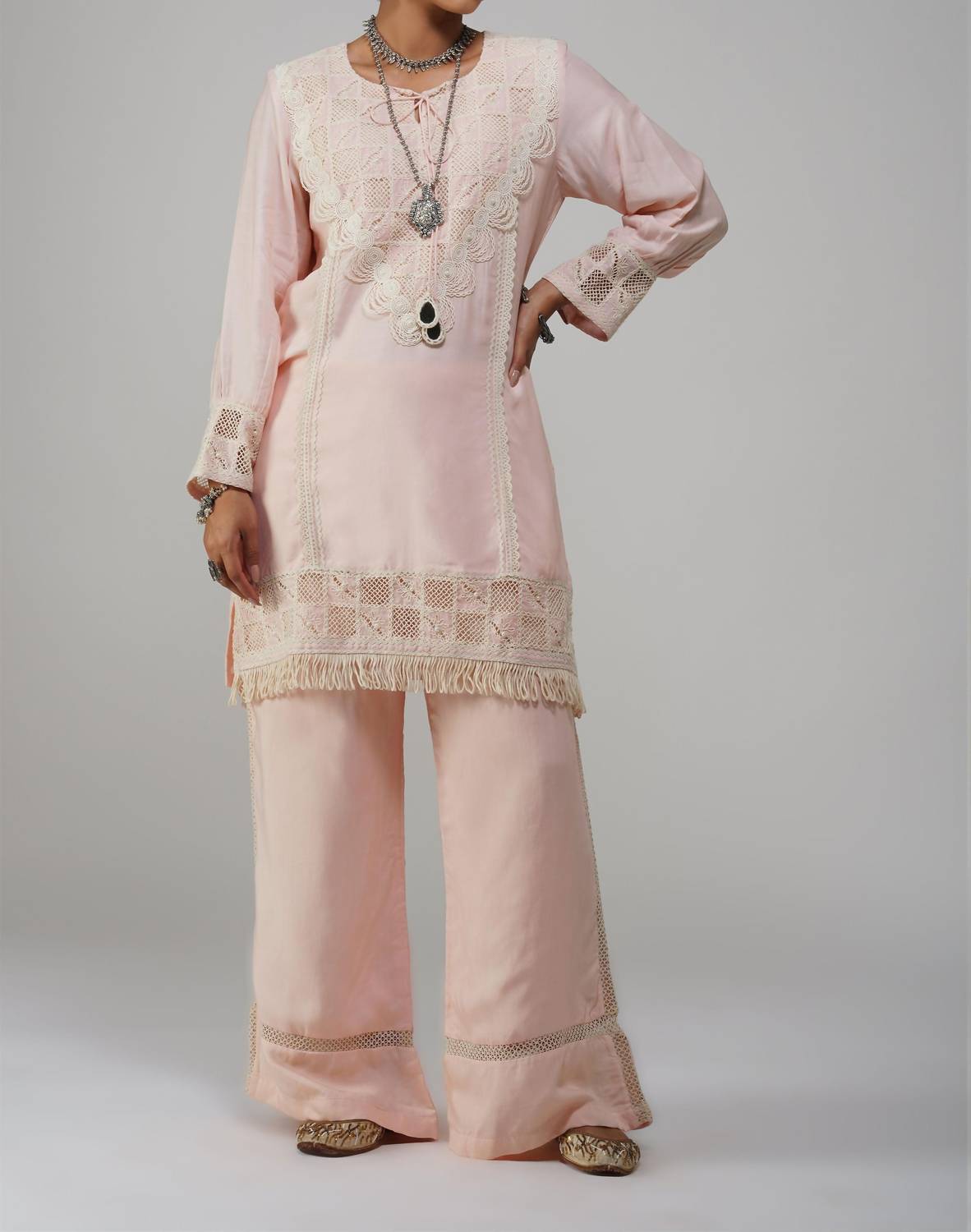 Zaalima Fashion - Straight Tunic Set Cotton - Noor-e-rang