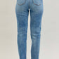 Judy Blue - Mid Rise Rigid Magic Release Hem Boyfriend Denim Jean