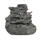 Concrete Rock Waterfall Fountain with LED Lights