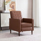 Mid-Century Modern Recliner With Button Tufted Waffle Stitch