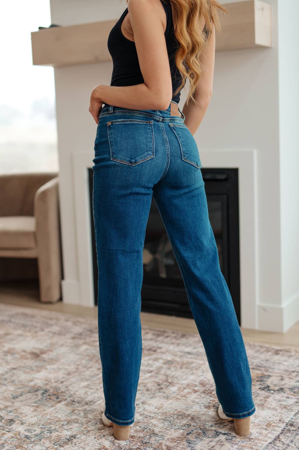 Judy Blue - High Rise Button Fly Straight Jeans