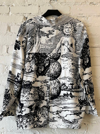 Libertine - Women's Modern Toile Pleated Jacket