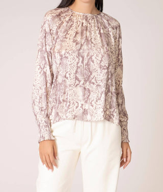 Area Stars - Snake Print Long Sleeve Blouse