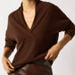 Brochu Walker - Siena Wrap Neck Cashmere Pullover