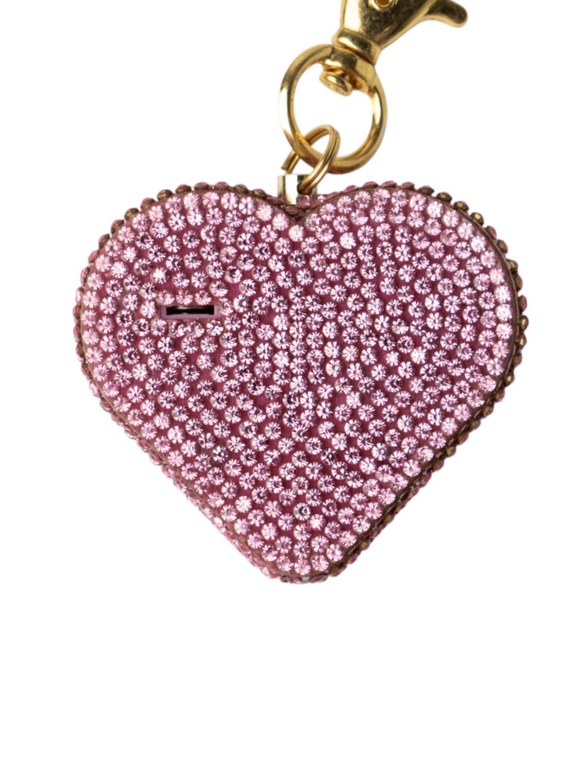 Dml Wholesale - Rhinestone Heart Charm Safety Alarm Keychain