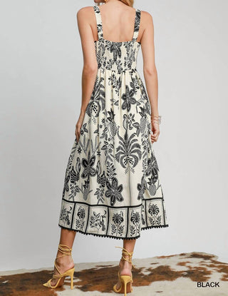Umgee - Sale Abstract Print Midi Dress