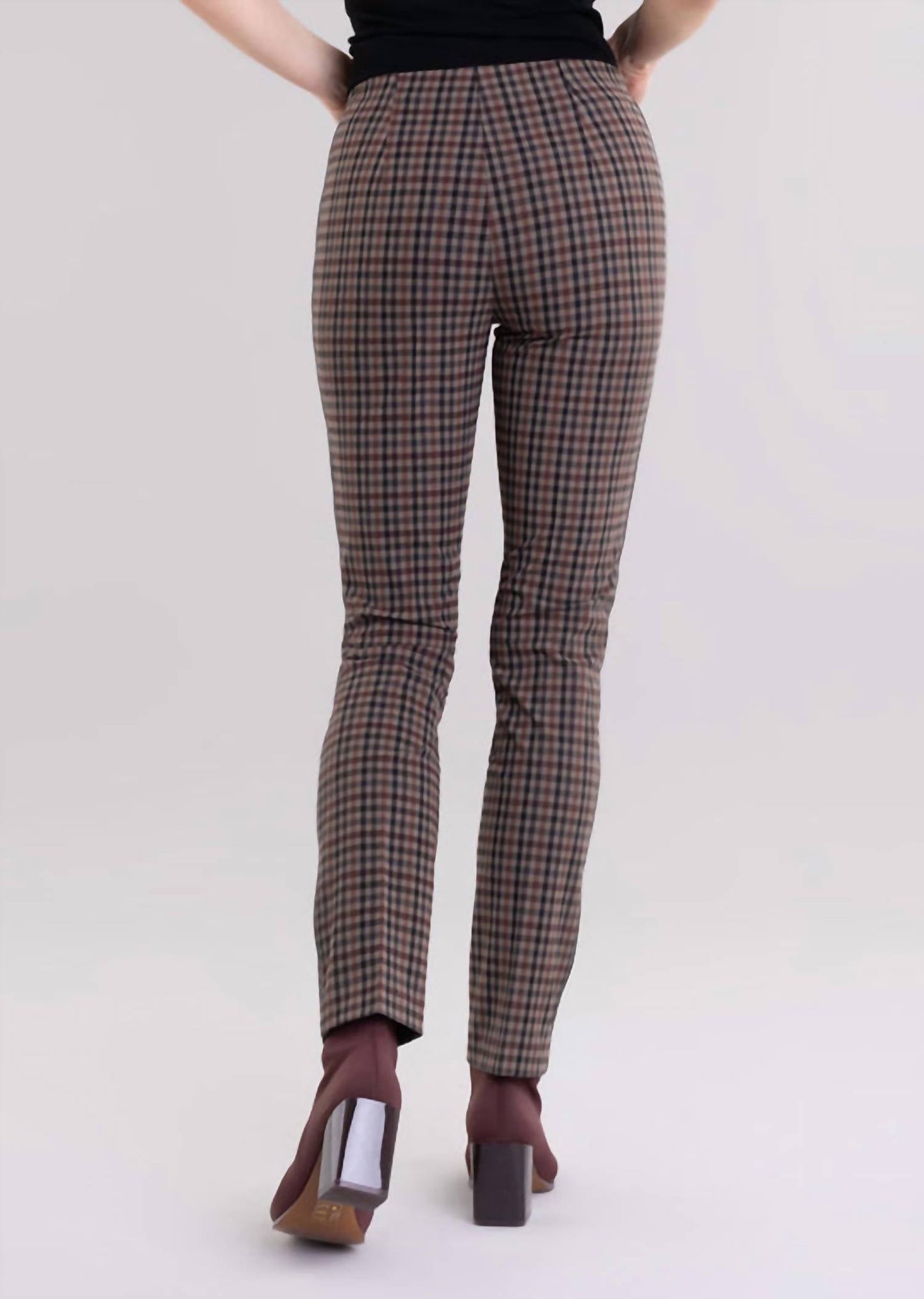Lisette L - Emery Plaid Slim Ankle Pants