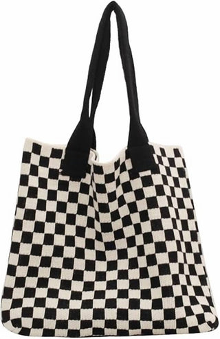 Zenana - Retro Check Tote Bag