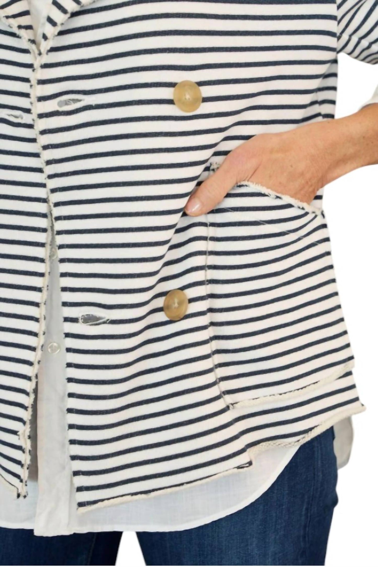 Frank & Eileen - Mini Belfast Cropped Sweatshirt Pea Coat