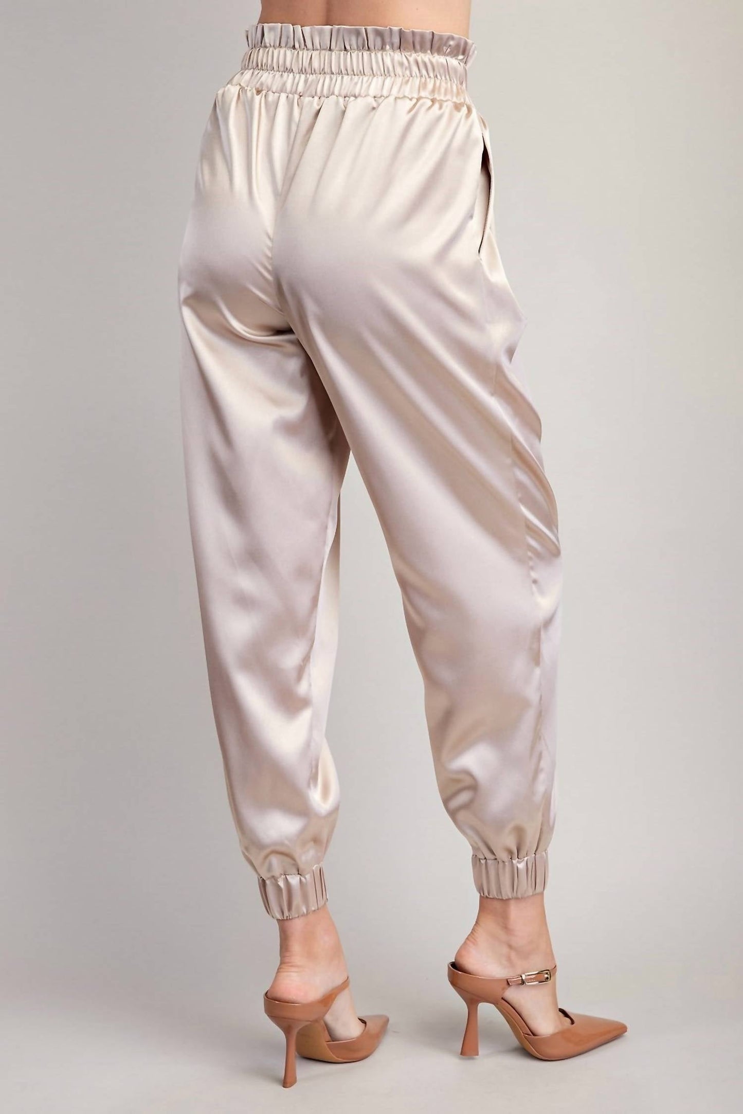 Glam - Pop The Champagne Satin Joggers