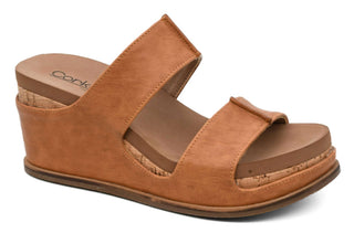 Corkys Footwear - Women's Cognac Wedge Sandal