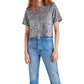 Steve Madden - Cressa Sequin Short Sleeve Top