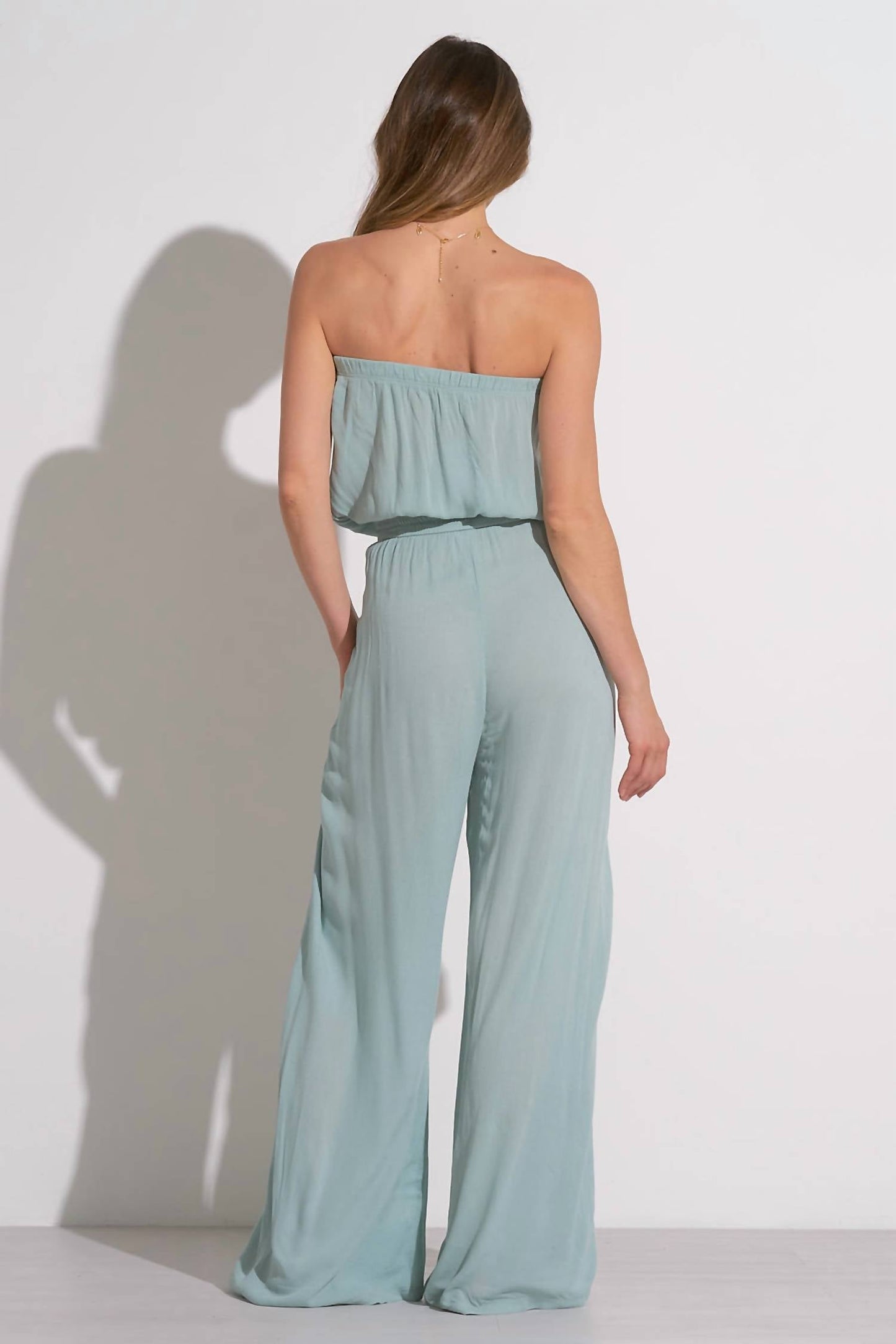 Elan - Strapless Romper Tie Waist