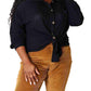 Double Take - Elegant Waffle-Knit Collared Shirt