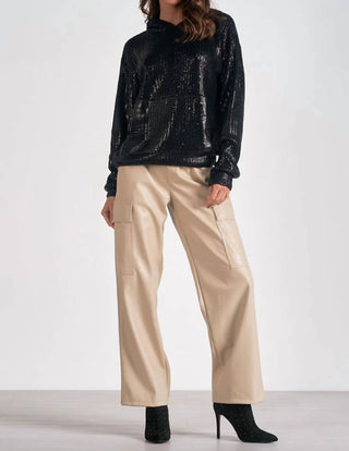 Elan - Metallic Sweater Hoodie