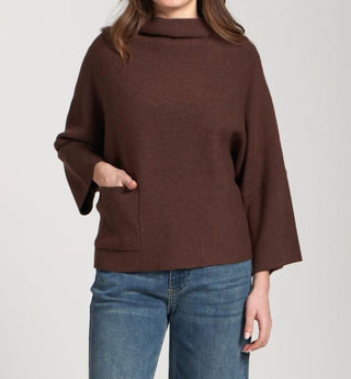 Apny - Funnel Neck Sweater With Patch Pocket