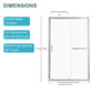 Single Sliding Bypass Shower Door Tempered Glass Enclosure