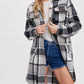 Bluivy - Women's Flannel Plaid Longline Shacket