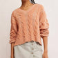 Free People - Washed Cable Sweater