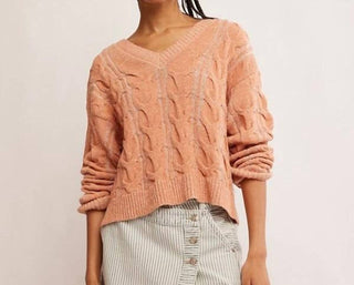 Free People - Washed Cable Sweater
