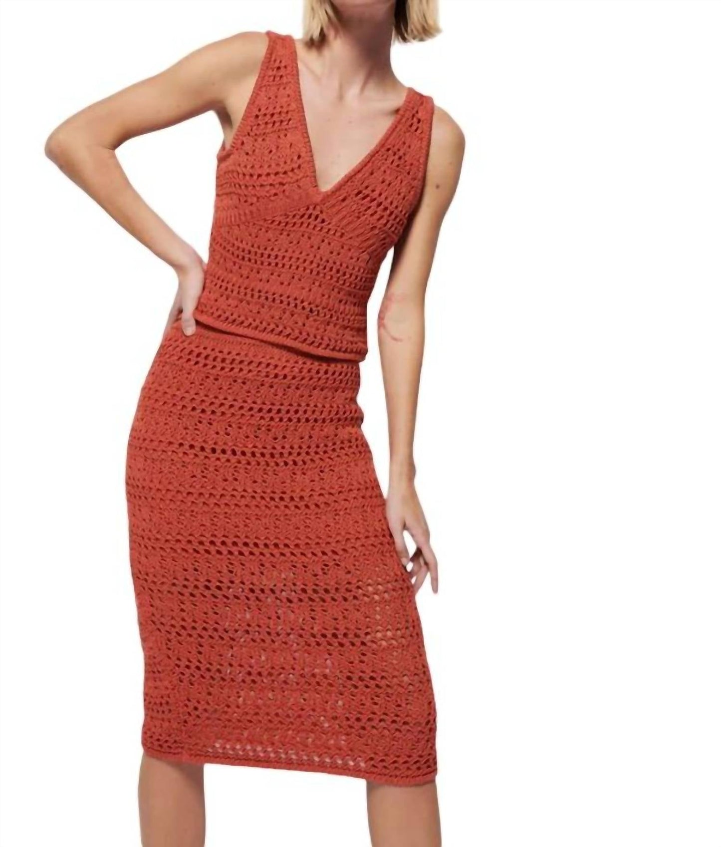 Nation Ltd - Driana Crochet Midi Skirt