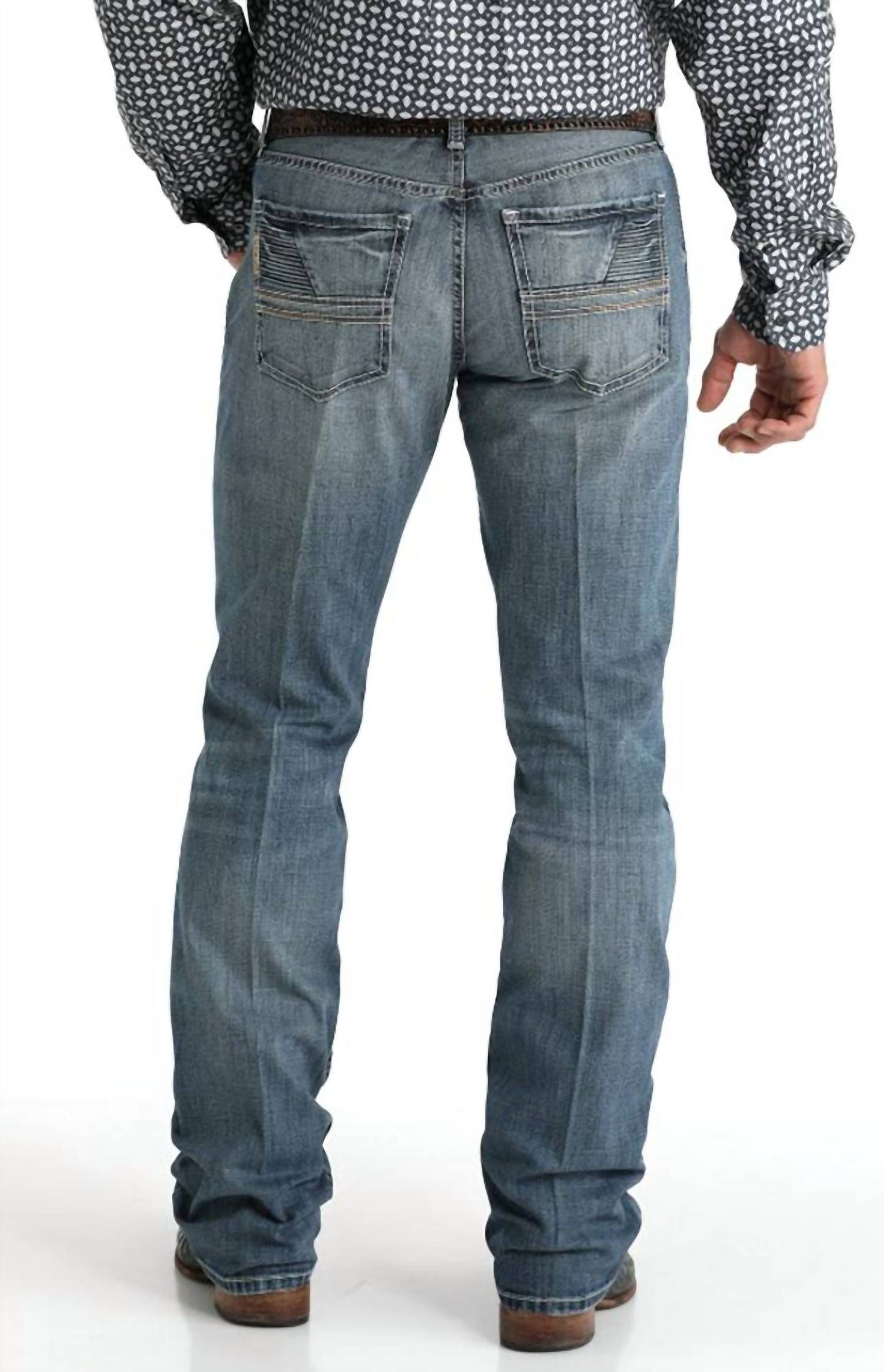 Cinch - Men's Ian Slim Fit Boot-cut Mid-rise Stone Wash Jean