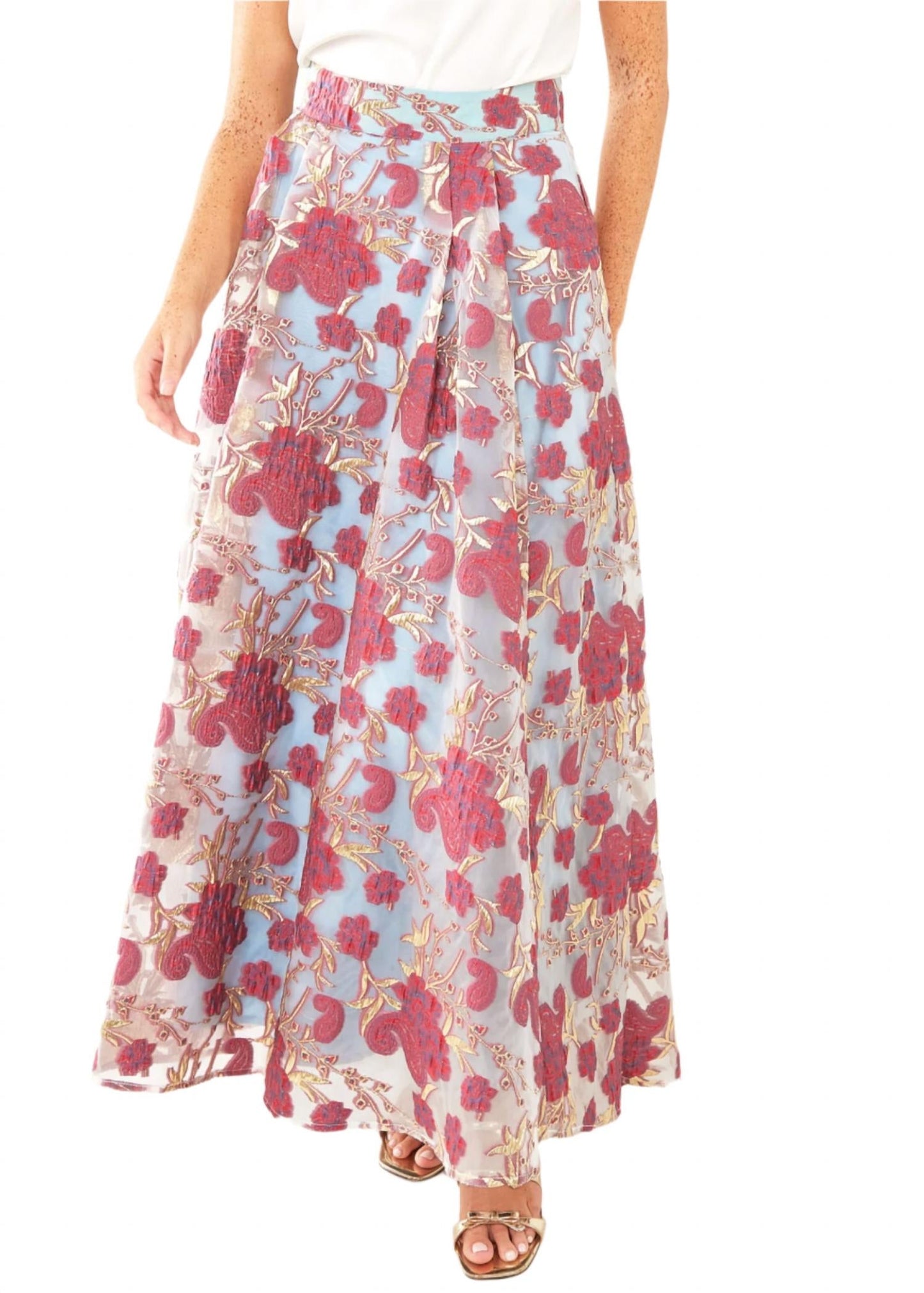 Abbey Glass - Olivia Moonlight Petal Organza Maxi Skirt