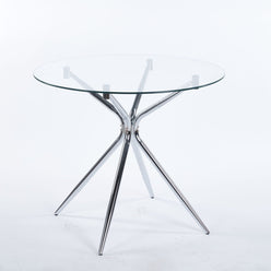 Compact Dining Table With Glass Top