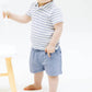 Angel Dear - Boys' French Stripe Polo Shirt And Muslin Short