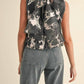 &Merci - Metallic Floral Jacquard Bubble Hem Top
