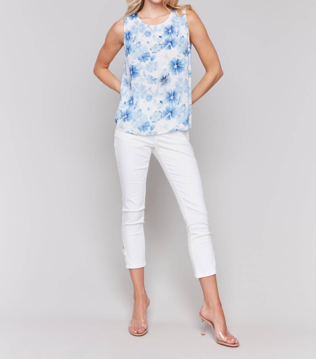 Charlie B - Printed Viscose Sleeveless Top
