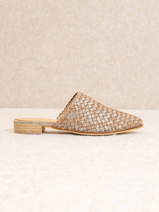 Miim - Women's Woven Leather Slip-on Flats
