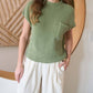Blu Pepper - Mock Neck Short Sleeve Sweater