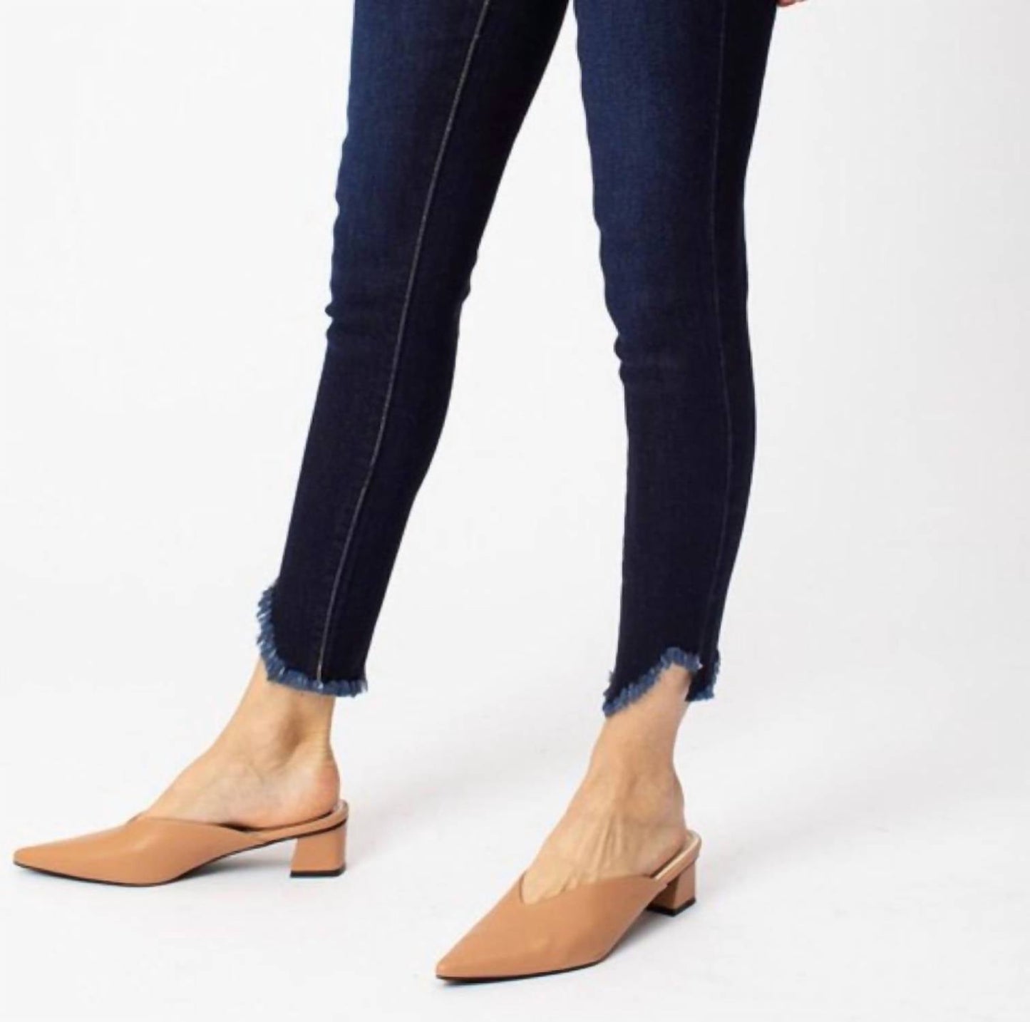 Kancan - High Rise Hem Detail Jean