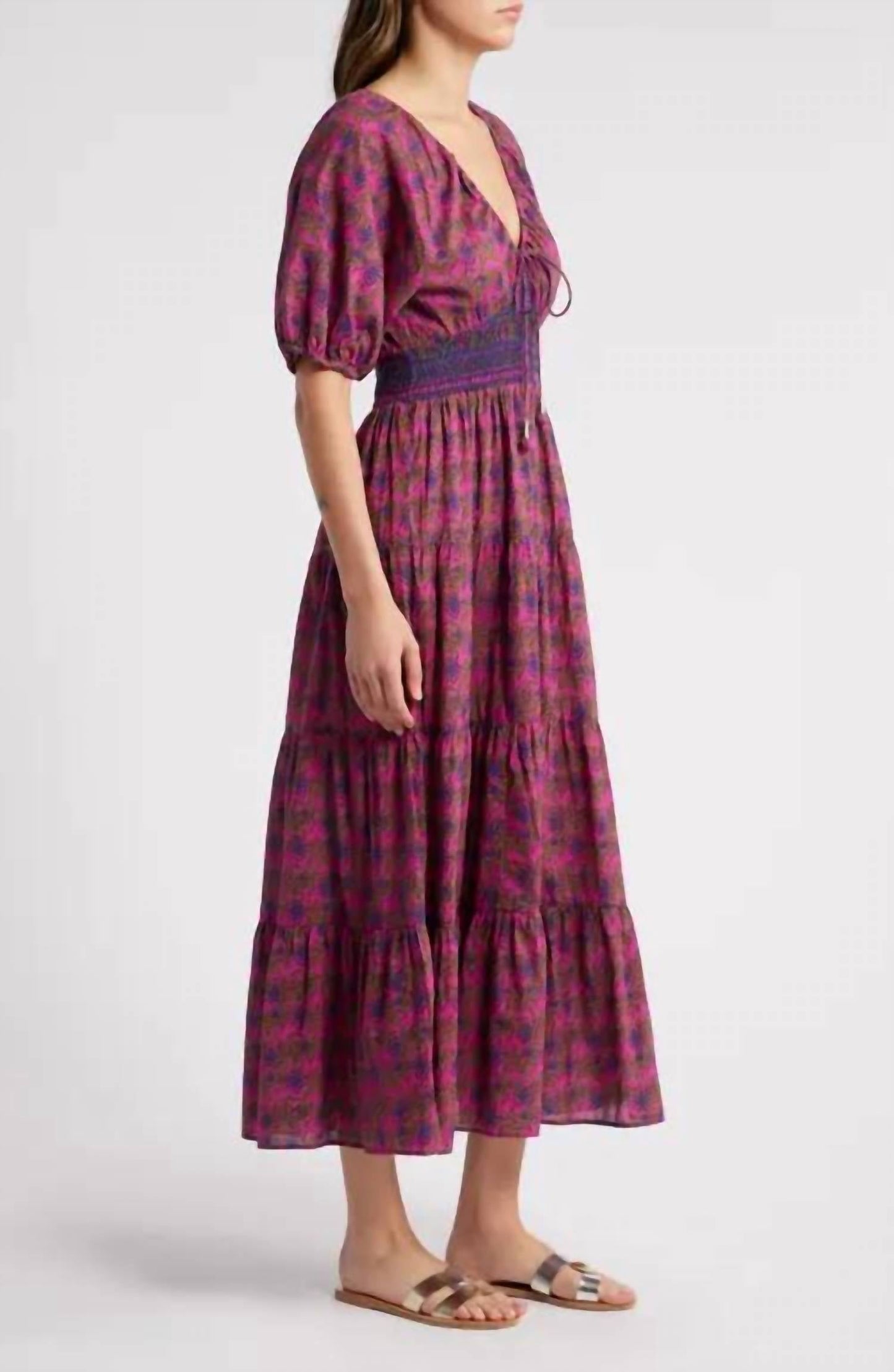 Saylor - The Amyra Block Print Midi Dress