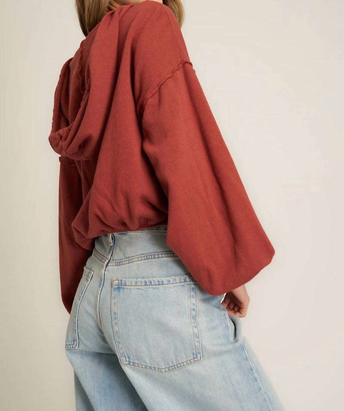 Project Social T - Samson Bubble Hem V-Neck Hoodie