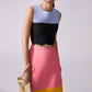 Carolina Herrera - Sleeveless Crewneck Colorblocked Midi Dress
