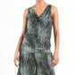 Clara Sunwoo - Crinkle Pleat Knit 2pc Cardigan And Cowl Tank Twinset