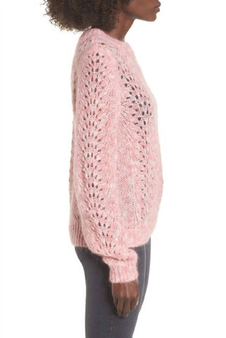 Topshop - Strawberry Open Knit Mohair Angora Sweater