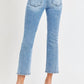 Risen - Low Rise Crop Slim Straight Jeans