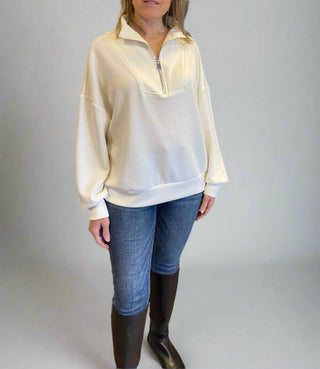 Ariella - Cable Knit Sweater With Zipper