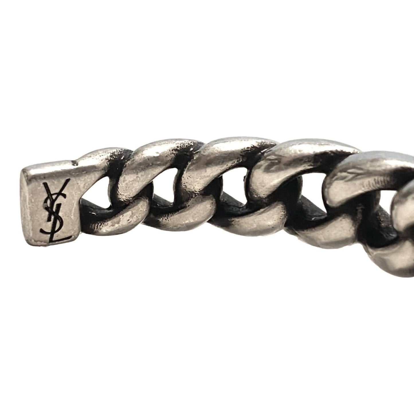 Saint Laurent - Women's Gunmetal Chain Link Cuff Bracelet