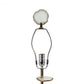 Smoke Agate-Slice Table Lamp with Marble Base